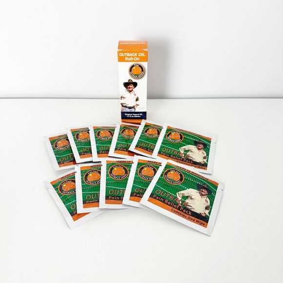 The Outback Series Original Oil Roll-On (1.69 Fl Oz) Pain Relief & 11 Wipes